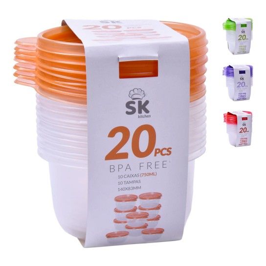 Set mit 20 Mehrzweckbehältern