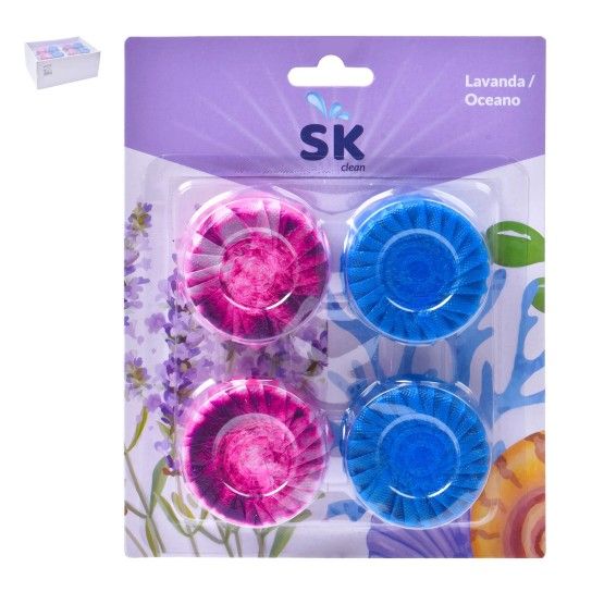 WC-Reinigungstabs Lavendel/Ozean – 4 Stück